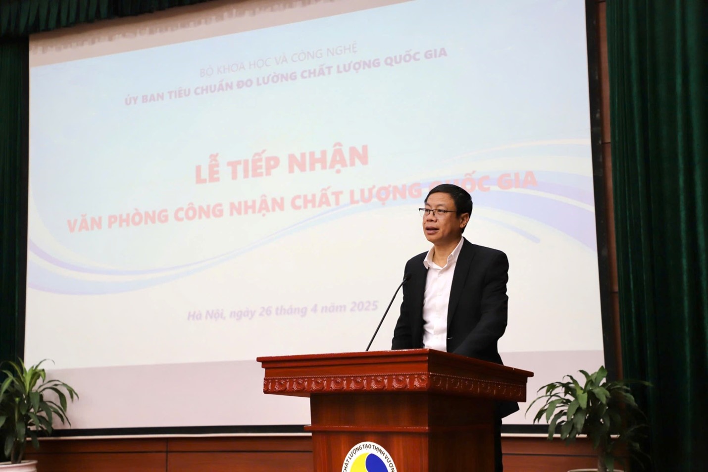 Thứ trưởng Bộ Khoa học và Công nghệ Lê Xuân Định phát biểu tại buổi lễ